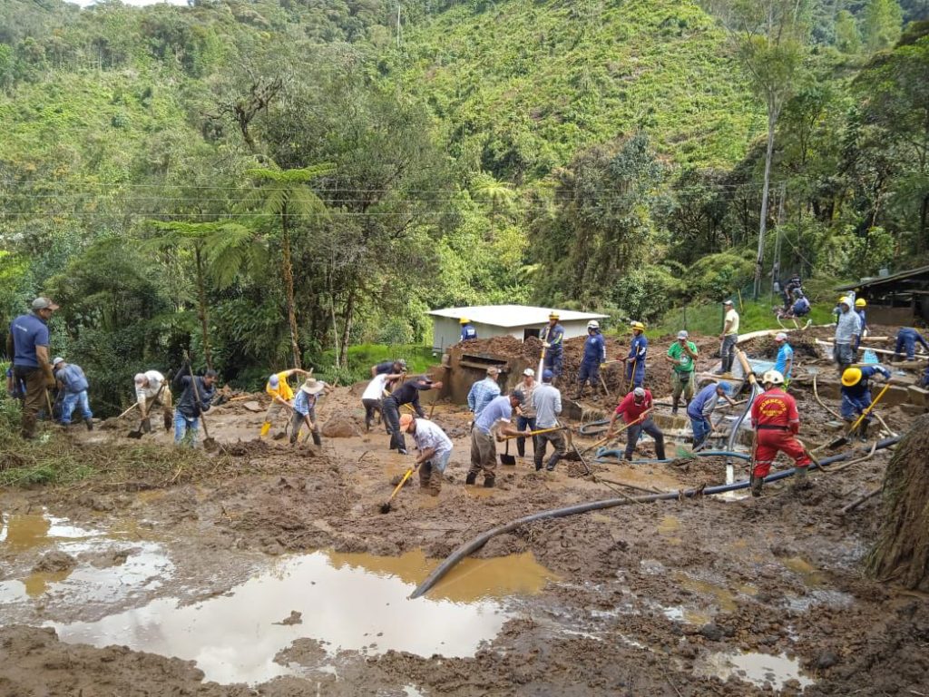 Se mantienen las labores de búsqueda de un hombre desaparecido tras derrumbe en Riosucio