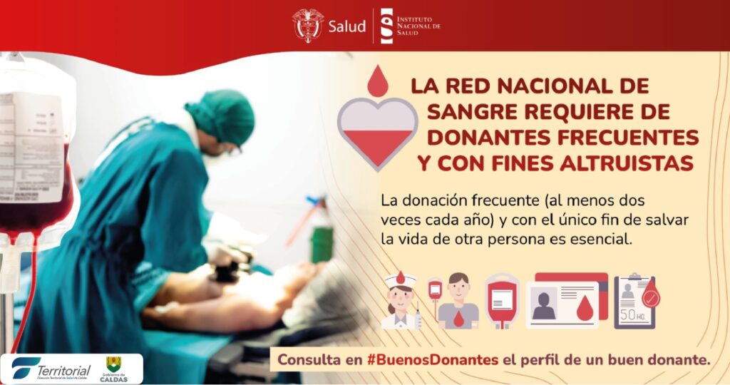 En el Día Mundial del donante de sangre, Territorial de Salud de Caldas hace un llamado a la solidaridad