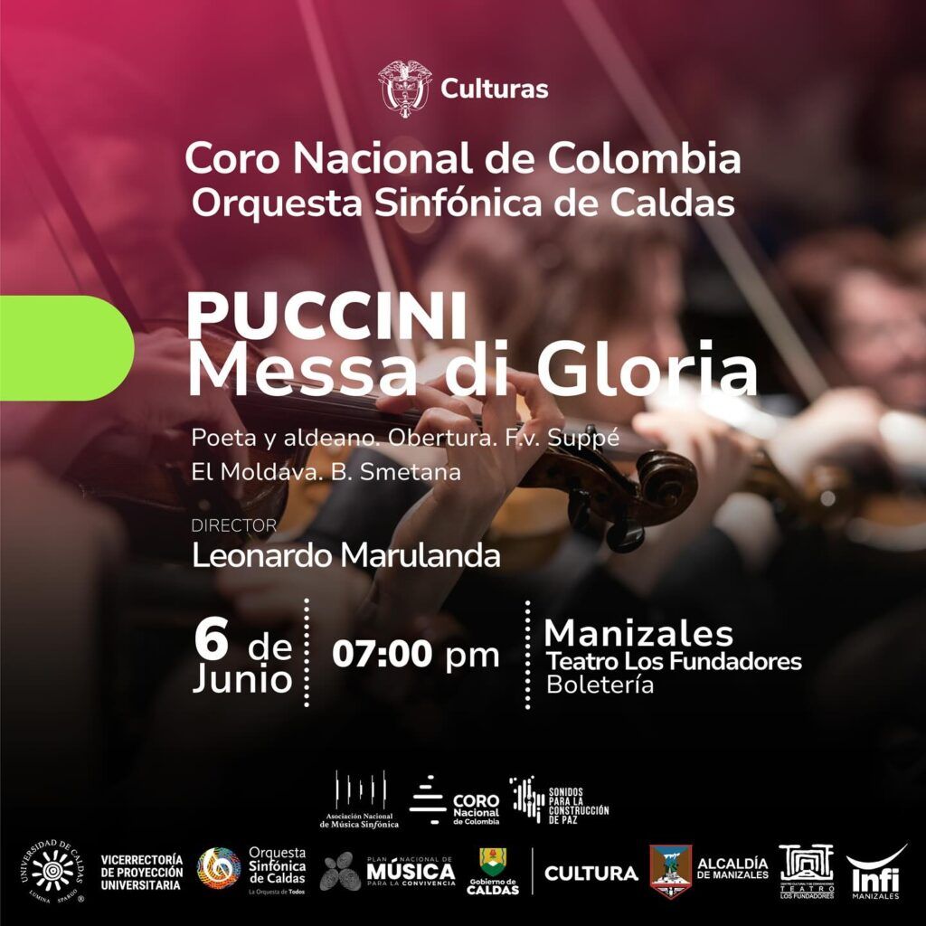 La Orquesta Sinfónica de Caldas se presentará junto al Coro Nacional  