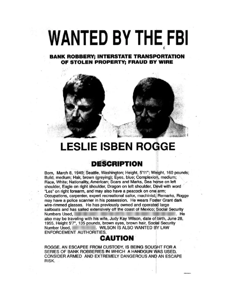 Los carteles de Rogge comenzaron a aparecer en tiendas de comestibles y gasolineras. (FBI)
