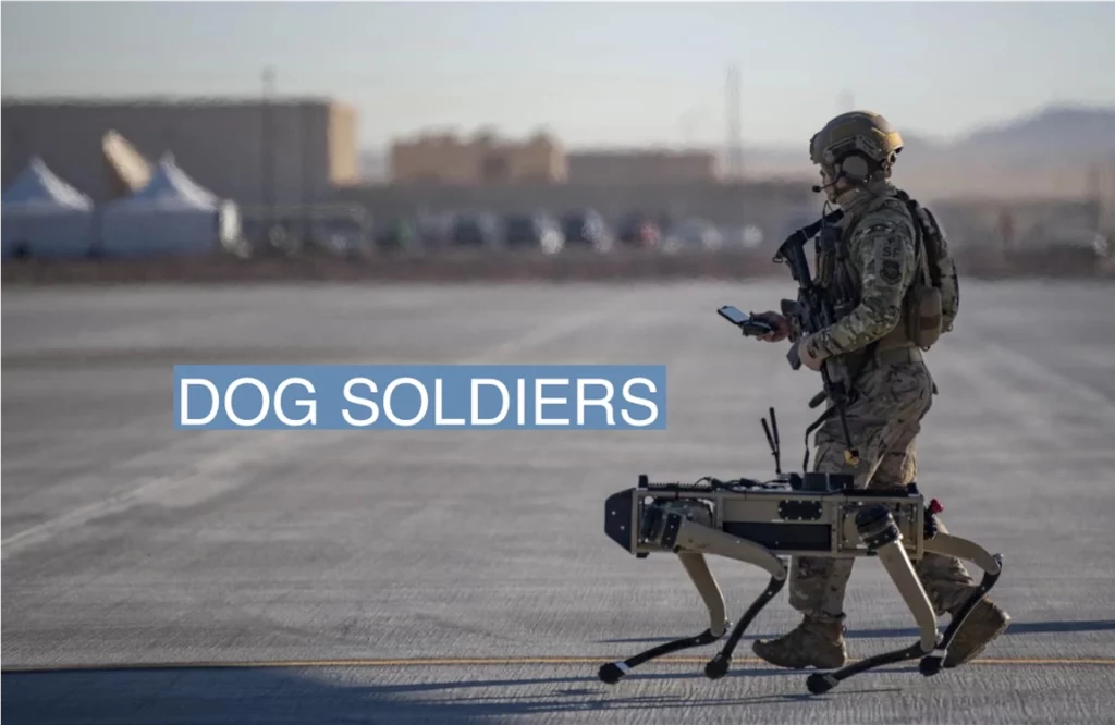 Los militares recurren a perros robot armados
