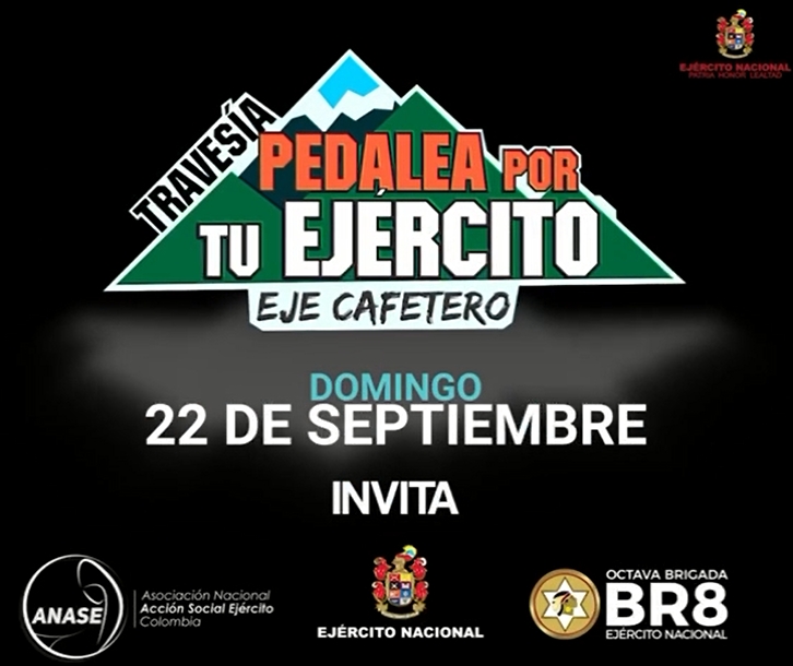 invitamos a las familias colombianas para que participen este próximo 22 de septiembre en la travesía pedalea por tu ejército