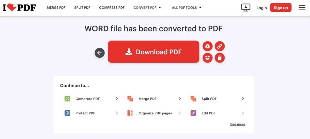 Convertir archivos de Word a PDF