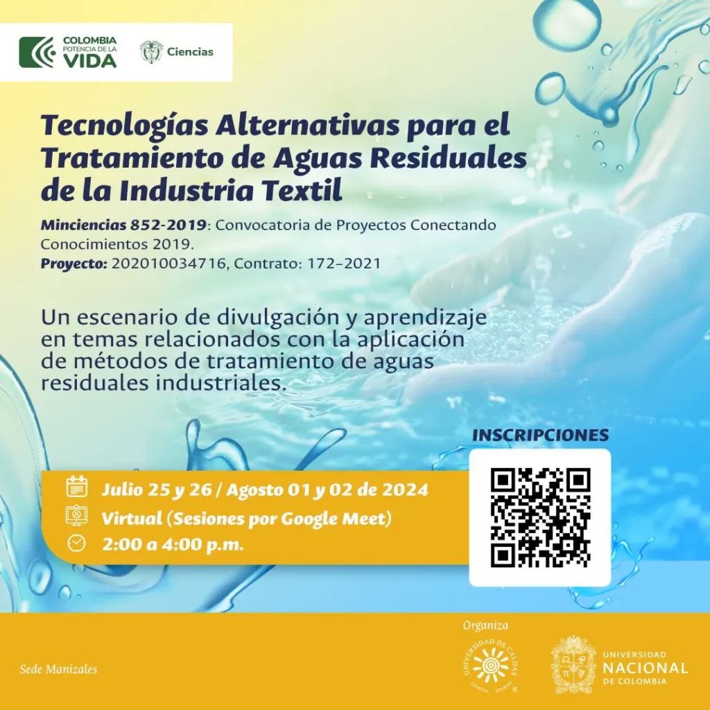 El Departamento de Química de la U de Caldas desarrolla tecnologías alternativas para el tratamiento de aguas residuales de la industria textil