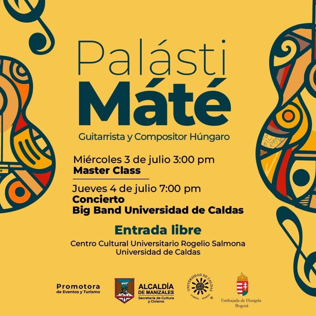 Manizales recibe al reconocido guitarrista húngaro, Máté Palásti: evento cultural internacional