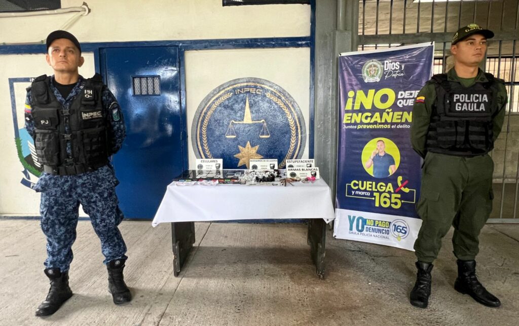 Policía allanó el patio 3 de la cárcel Doña Juana, incautaron elementos tecnológicos