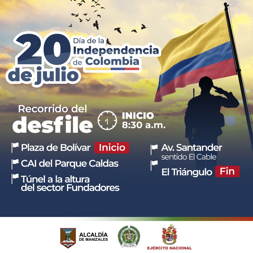 anizaleños, la Alcaldía los invita a participar de la conmemoración del 20 de julio