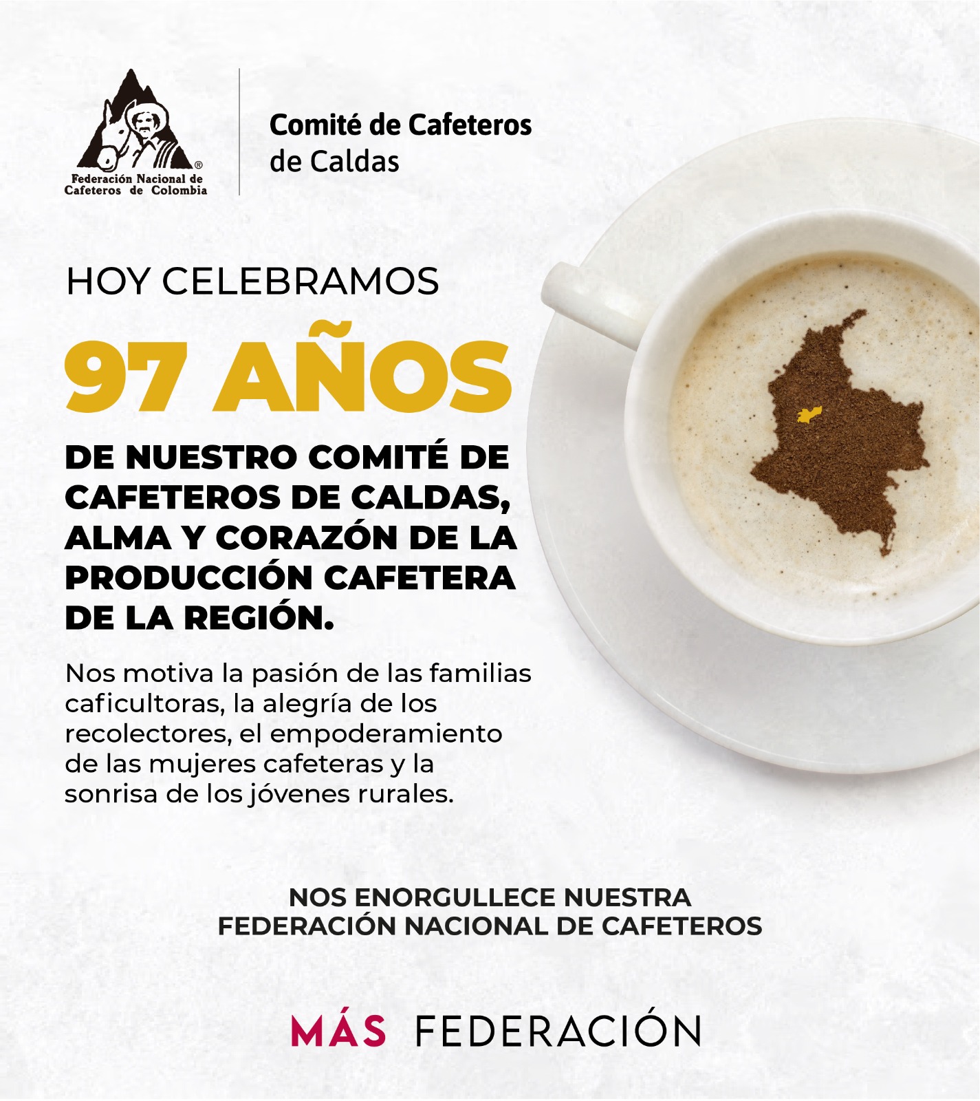 97 Años de Pasión Cafetera: ¡Celebramos al Comité de Cafeteros de Caldas!