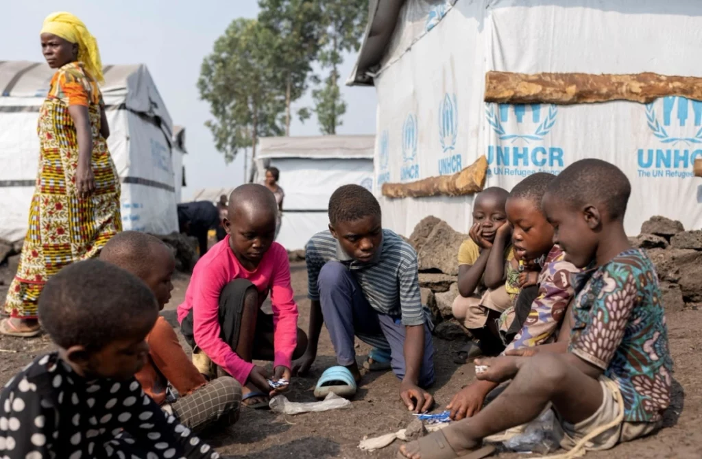 Club de ajedrez refugio para niños de la República Democrática del Congo