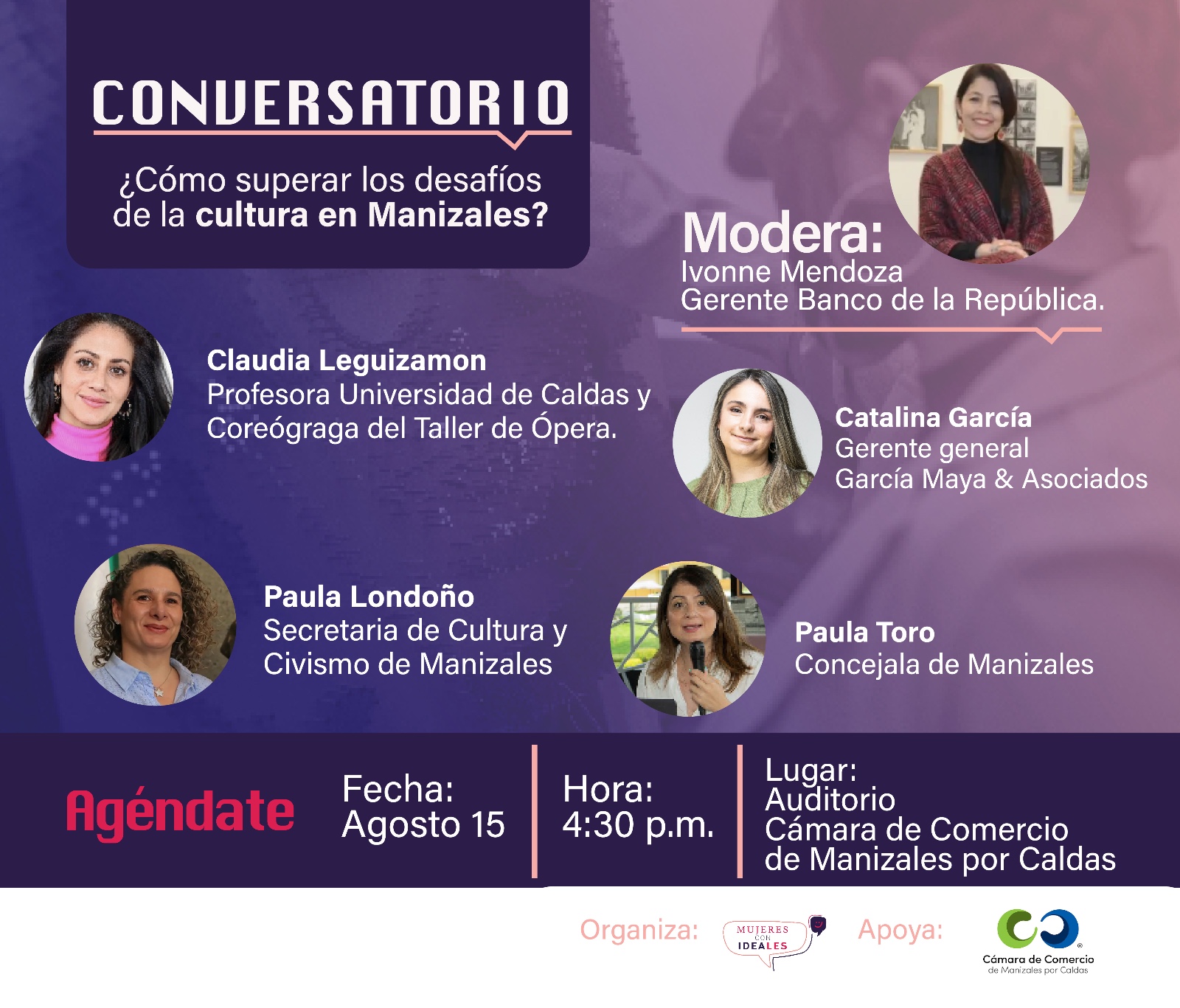 Mañana Conversatorio: "¿Cómo Superar los Desafíos de la Cultura en Manizales?"