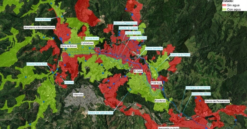 El 58% de Manizales estará sin agua durante tres días de agosto - BC Noticias