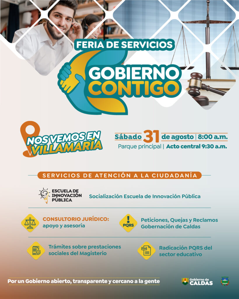 Inicia Feria de Servicios ‘Gobierno Contigo’ en Villamaría para Acercar Trámites a los Ciudadanos