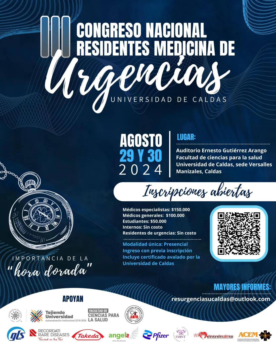 La Universidad de Caldas acogerá el III Congreso Nacional de Medicina de Urgencias