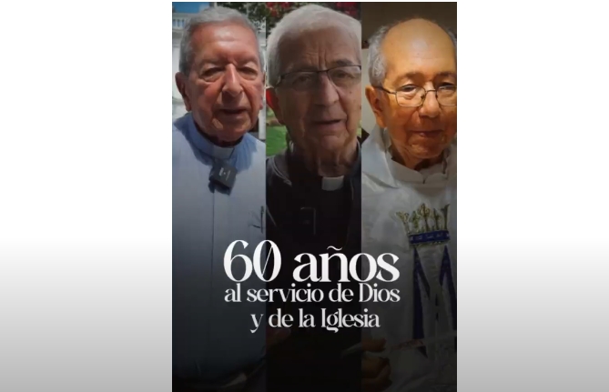 Testimonio 60 años de sacerdocio Padre Efraín Castaño, Padre Néstor Cañas y Padre Gustavo Gil.