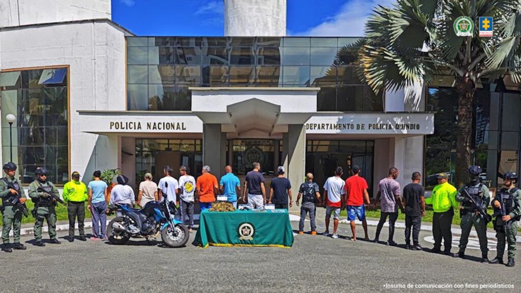 Desarticulan red de narcomenudeo ‘Los Americanos’ en Quindío; 17 capturados