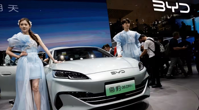 Chinese automaker BYD's lowest-priced model in the U.S. would still be the cheapest in the market even with a 100% tariff, according to an industry analyst. © Reuters