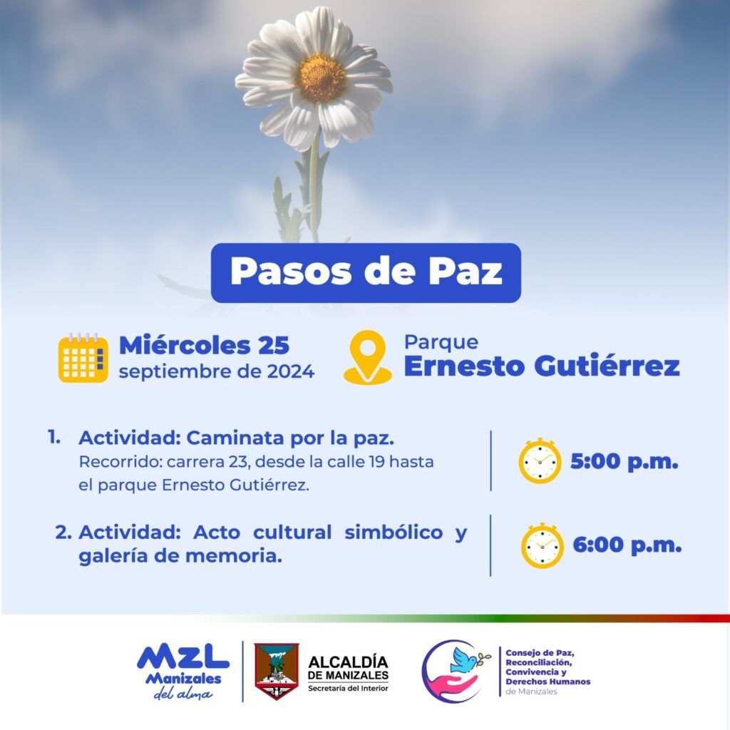 Conozca la programación de la Semana por la Paz que comienza este lunes 23 de septiembre