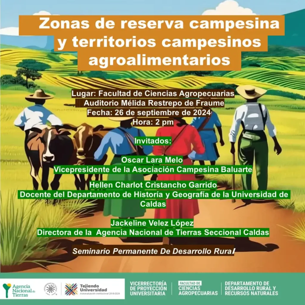 Seminario de Desarrollo Rural abordará el papel de los campesinos en la identidad territorial