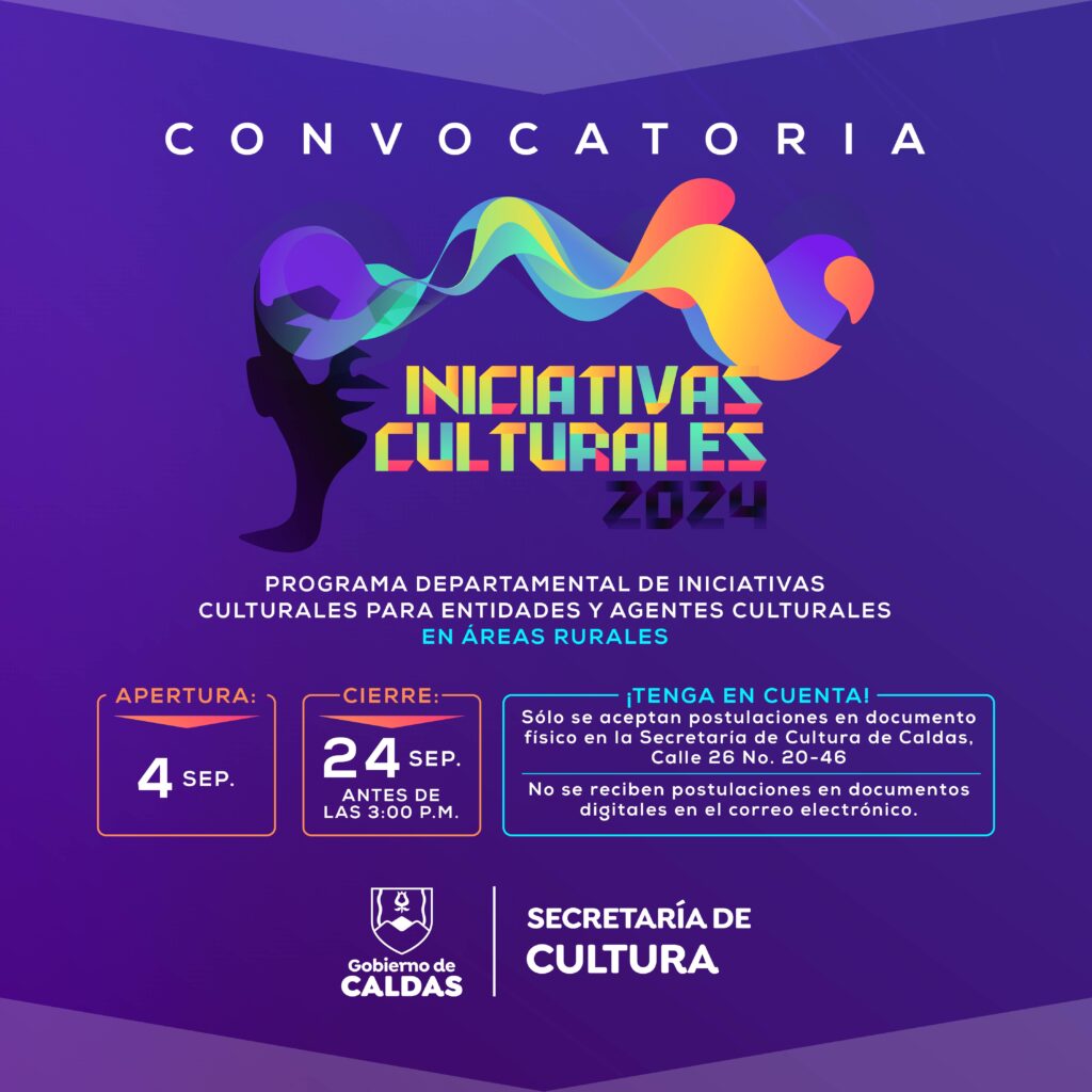 Gobernación de Caldas abre postulaciones para el Programa de Iniciativas Culturales 2024 en zonas rurales