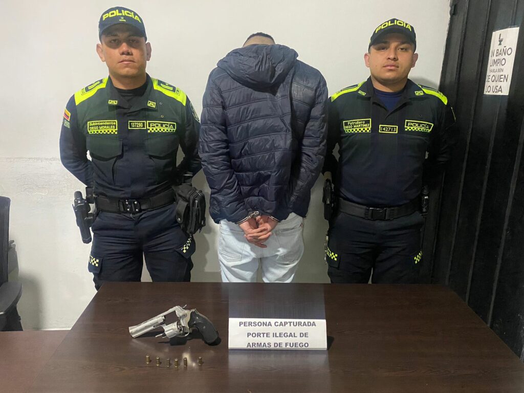 Capturan a ‘Brayan’ con Arma de Fuego en Manizales