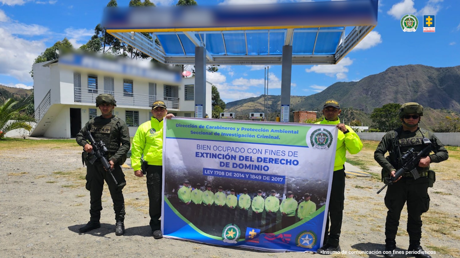 ocupación que hizo la Fiscalía General de la Nación, a través de la Dirección Especializada de Extinción del Derecho de Dominio, sobre seis estaciones de servicio que estarían involucradas en la venta ilegal de gasolina en municipios de Nariño y Cauca. 