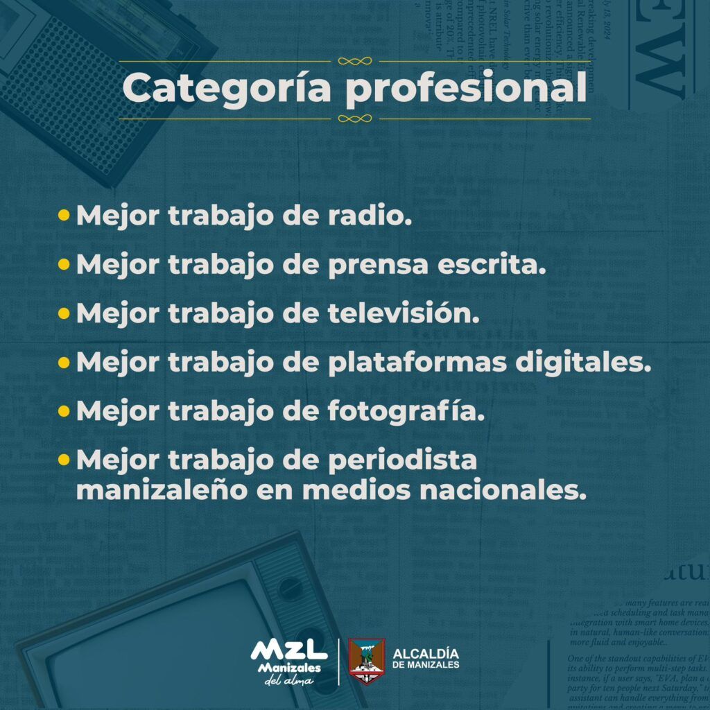 ¡Está abierta la inscripción para la edición 29 del Premio Nacional de Periodismo Ciudad de Manizales – Orlando Sierra Hernández!