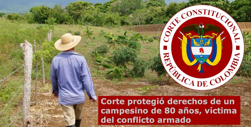 Corte protegió derechos de un campesino de 80 años, víctima del conflicto armado, a quien no se le garantizó la defensa técnica como opositor en un proceso de restitución de tierras