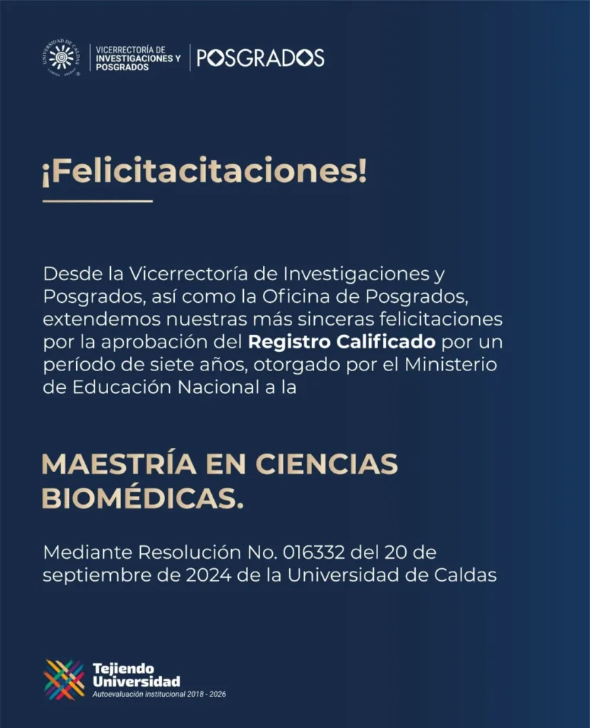 Ciencias Biomédicas en la UCaldas: ¡Aumenta la Admisión y Renueva su Registro Calificado!