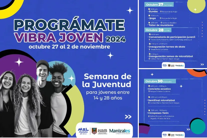 ¡Despierta tu energía! Manizales celebra la Semana de la Juventud con “Vibra Joven 2024”