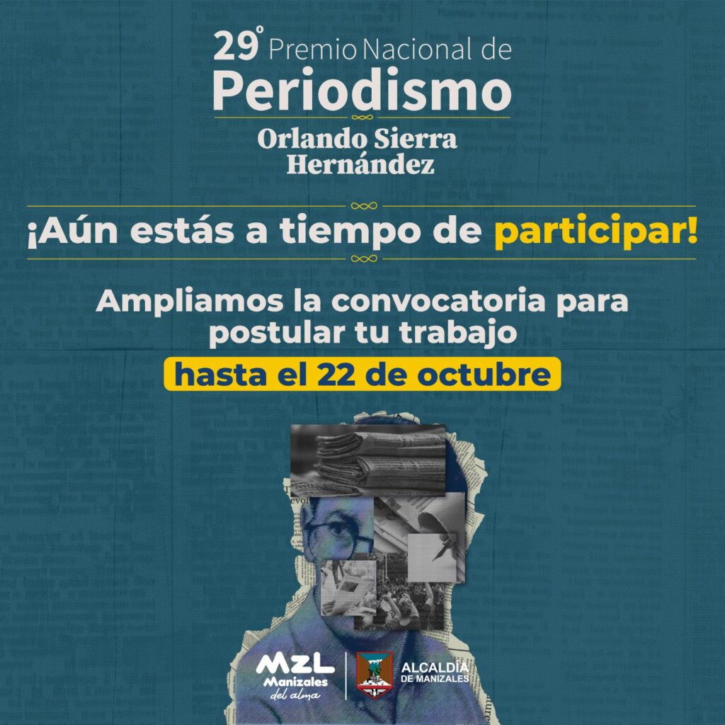 Se amplía el plazo para participar en el 29° Premio Nacional de Periodismo Orlando Sierra Hernández