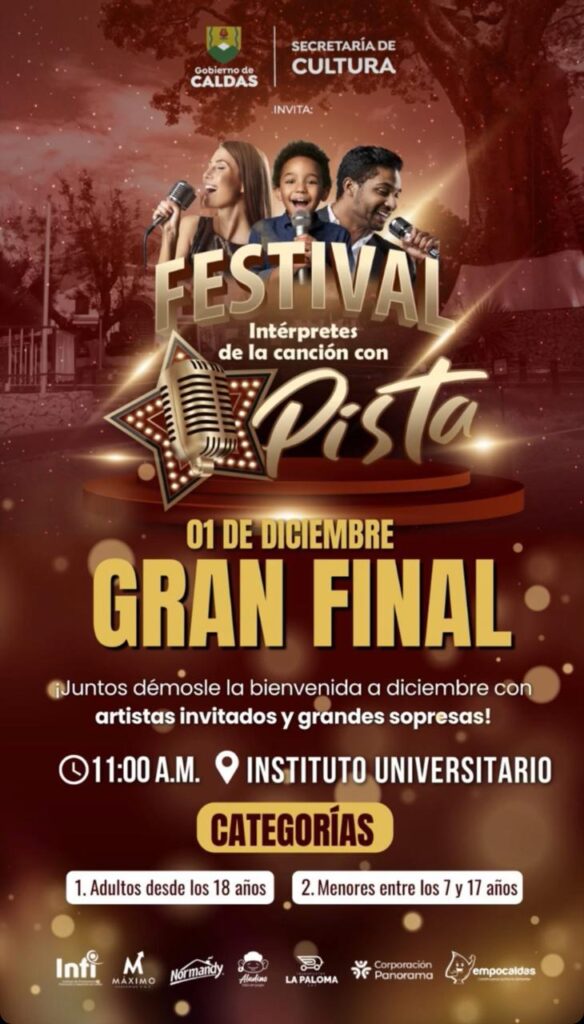 220 personas participaron del primer Festival de Intérpretes de la Canción con Pista en Caldas ¡Agéndese para la gran final este domingo!