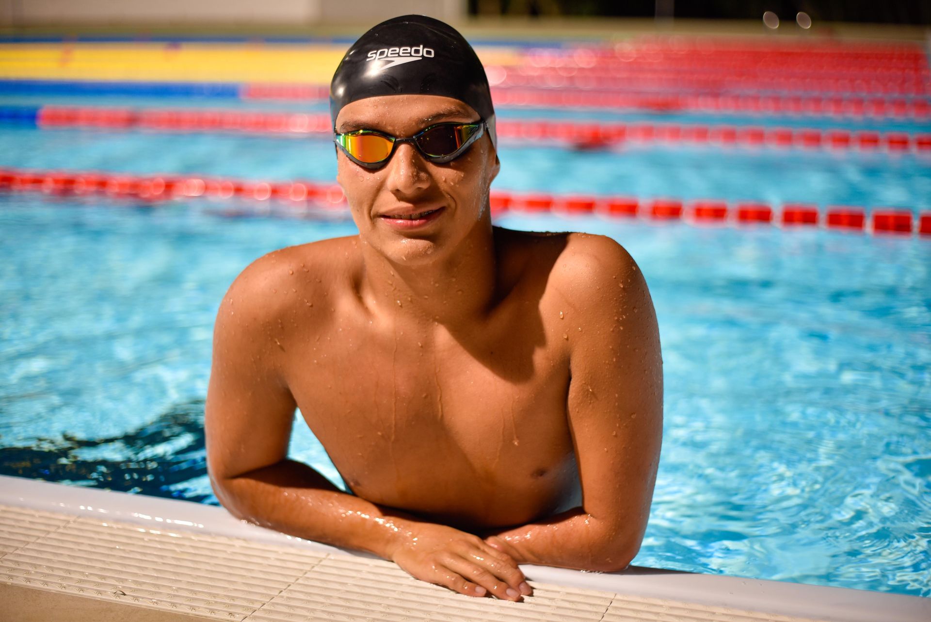 David Sepúlveda y un sueño cumplido: nadar en una piscina olímpica de última tecnología