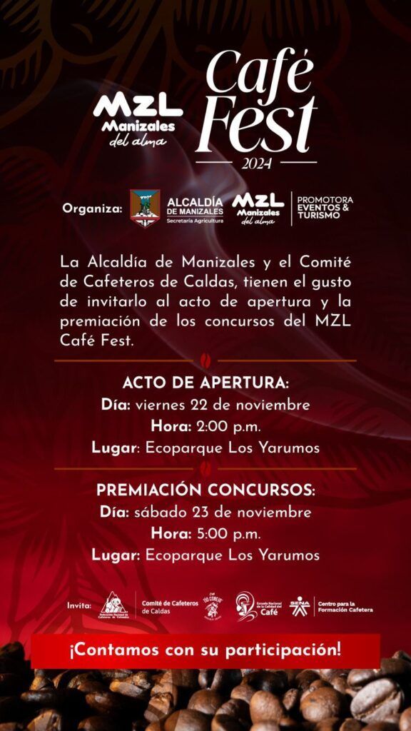 Manizales se prepara para el MzL Café Fest 2024
