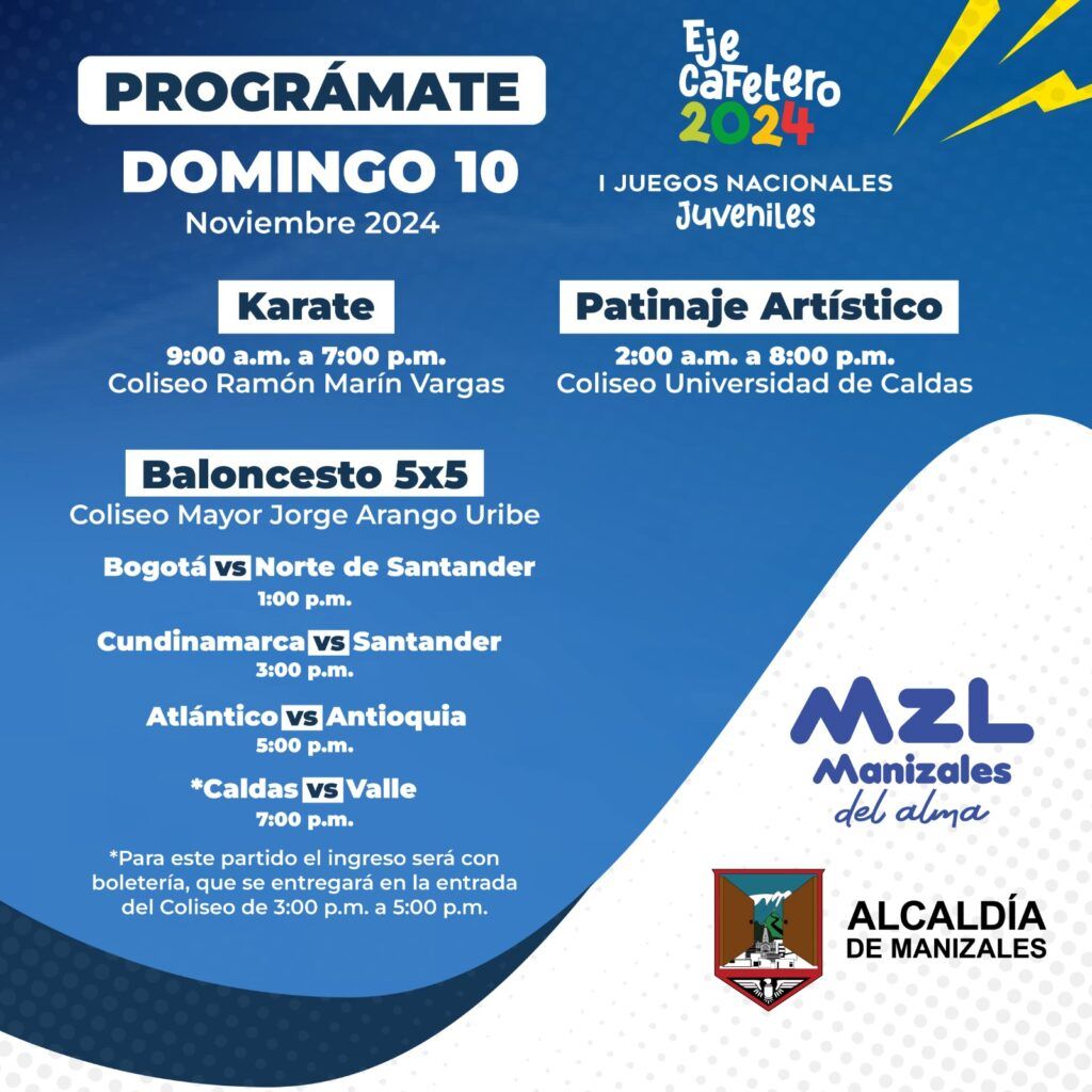 Programación del fin de semana para los I Juegos Nacionales Juveniles