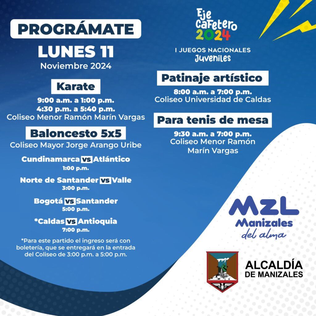 Programación del fin de semana para los I Juegos Nacionales Juveniles