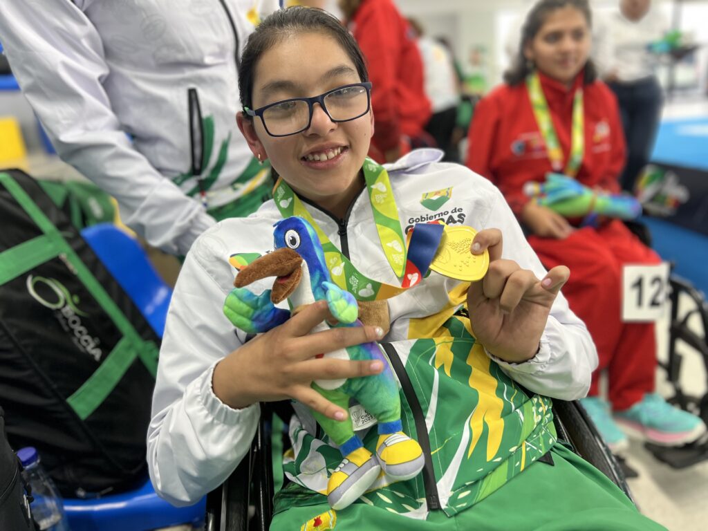 ¡El oro se quedó en casa! La única representante de boccia para Caldas en los Juegos Nacionales Juveniles alcanzó la medalla dorada