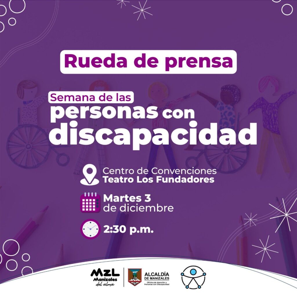 Alcaldía de Manizales hará el lanzamiento de la Semana de las Personas con Discapacidad