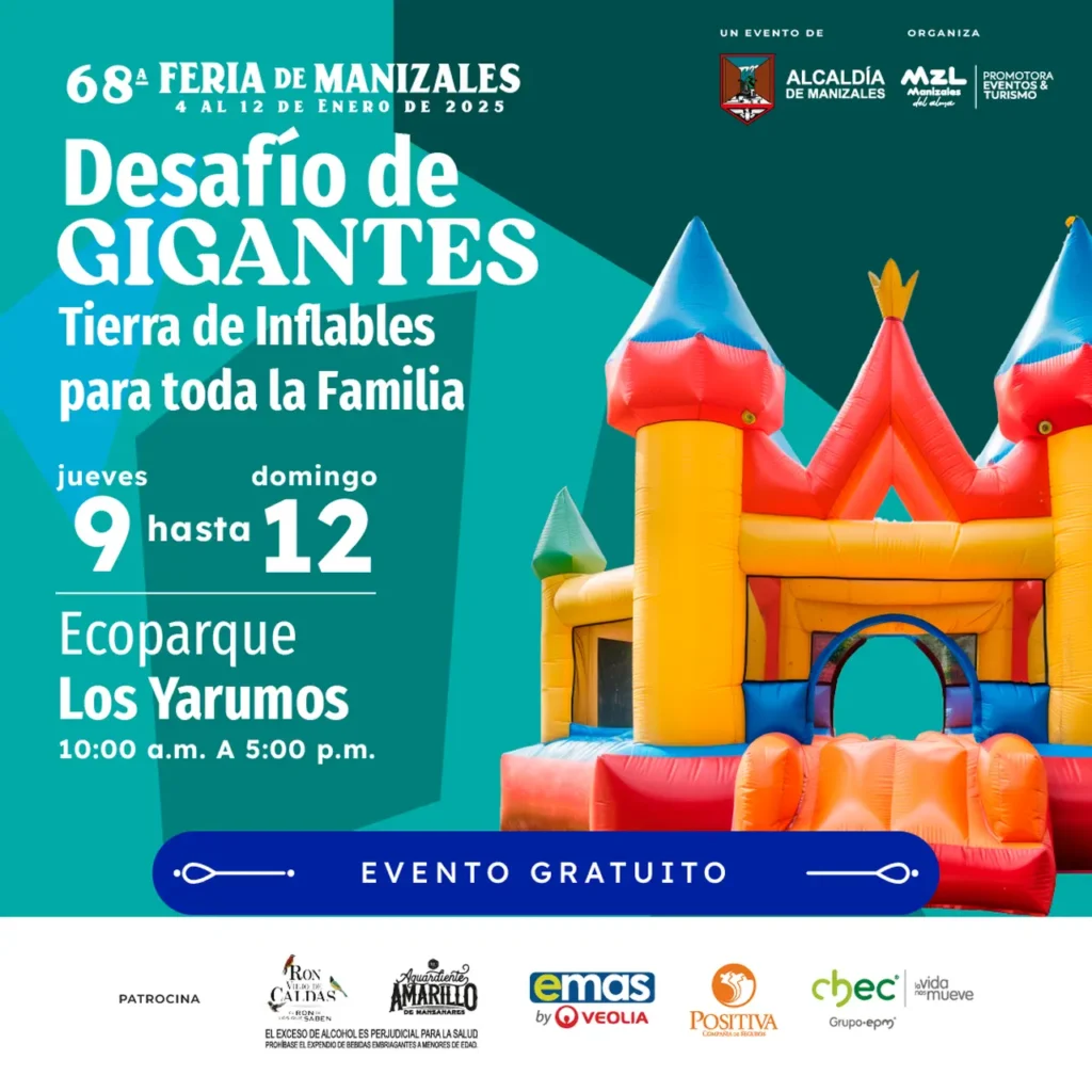 La Feria de Manizales 2025: Entre inflables gigantes, música urbana y la tradición cafetera